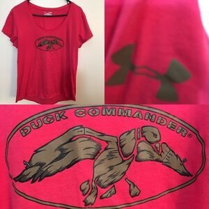 UA heat gear round bottom Duck Commander Tee